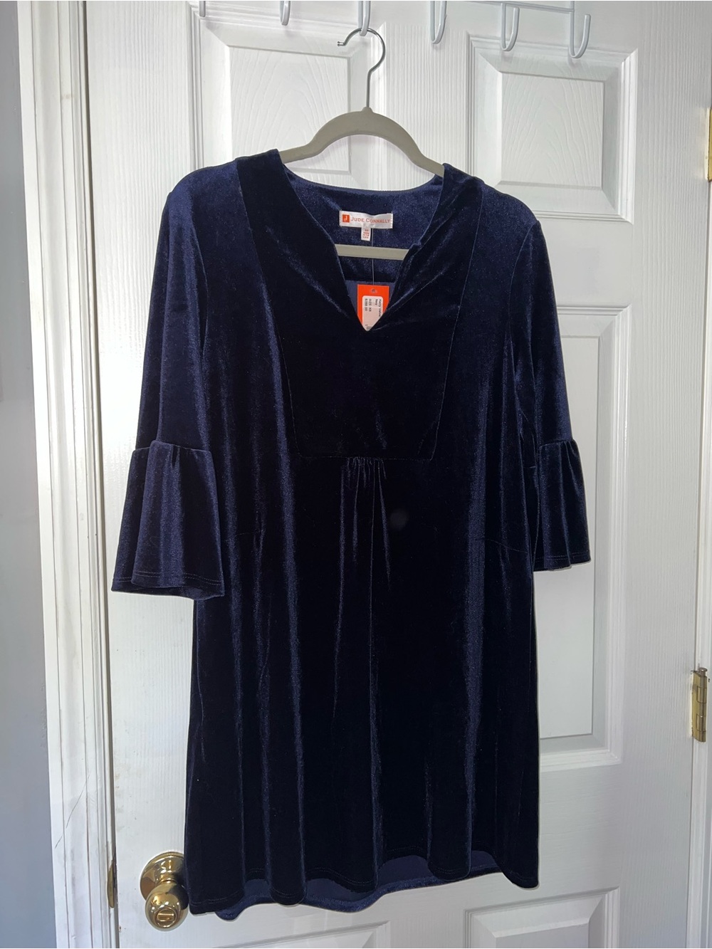 NWT Jude Connally Navy Velvet Dress